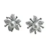 Pearl flower stud earrings are fashionable, simple and versatile earrings for women to wear daily Item Picture